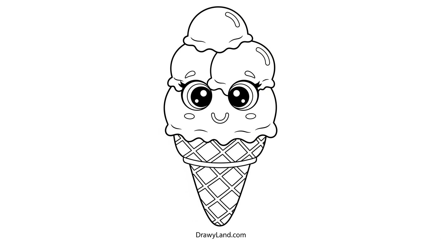Adorable Coloring Pictures: Free Printables for Preschoolers Sweet printable coloring page of a cupcake with a face