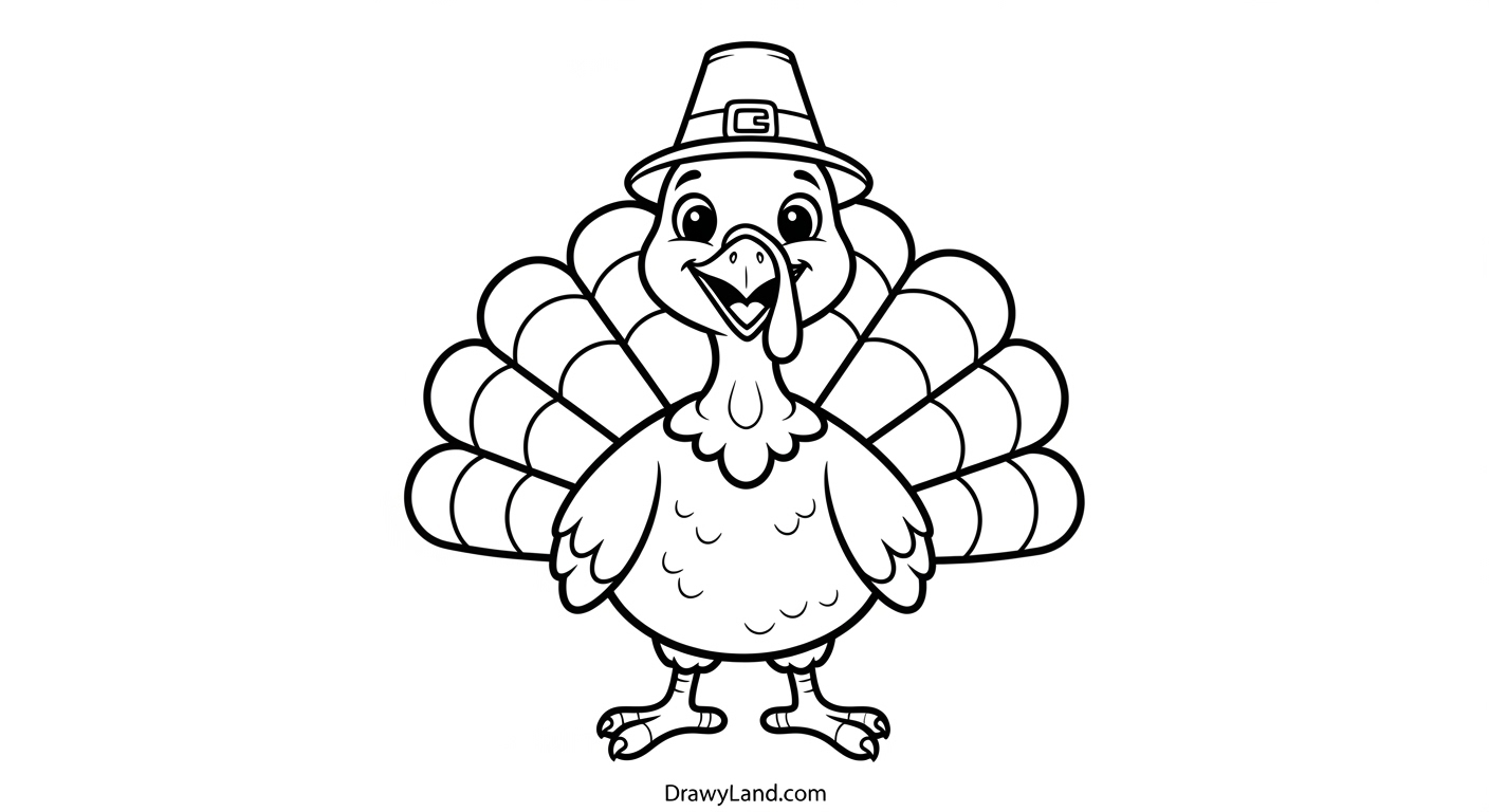 Free Printable Thanksgiving Coloring Pages for Kids A family gathered around a Thanksgiving dinner table coloring page