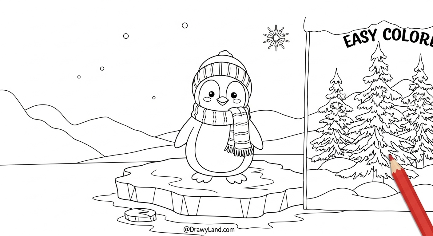 Free Printable Winter Coloring Pages for Kids easy snowman and snowflake winter coloring pages