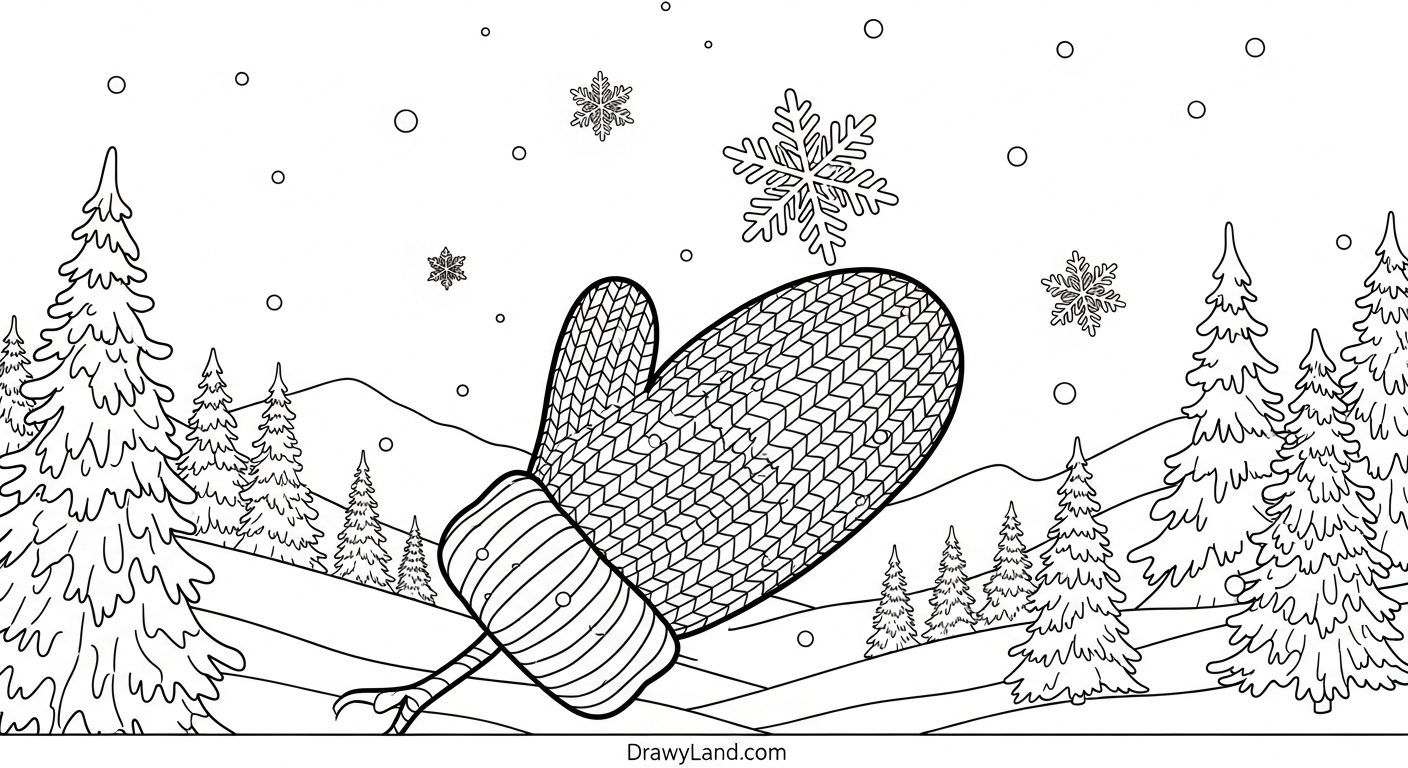 Free Printable Winter Coloring Pages for Kids cozy winter scene coloring page for preschoolers
