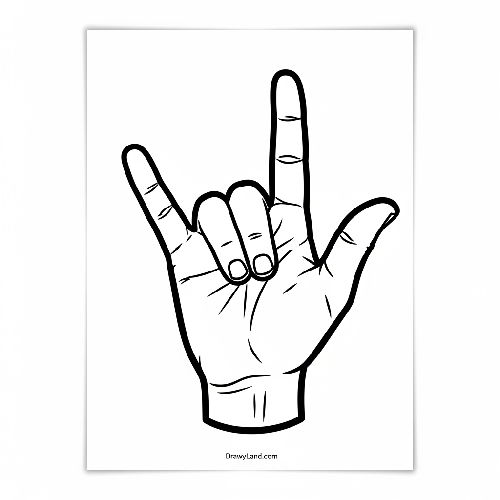 ASL numbers coloring pages for early math learning