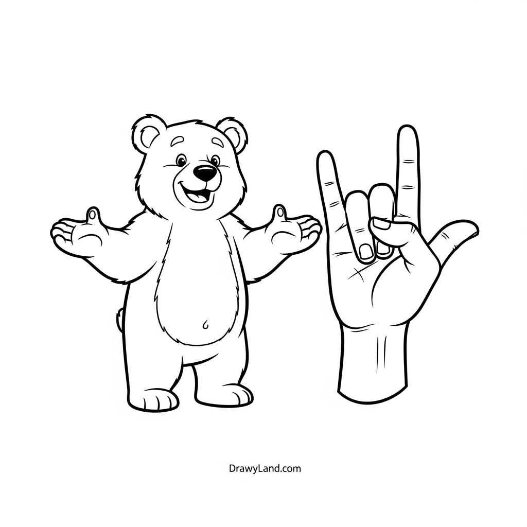 Free printable asl alphabet coloring pages for preschoolers