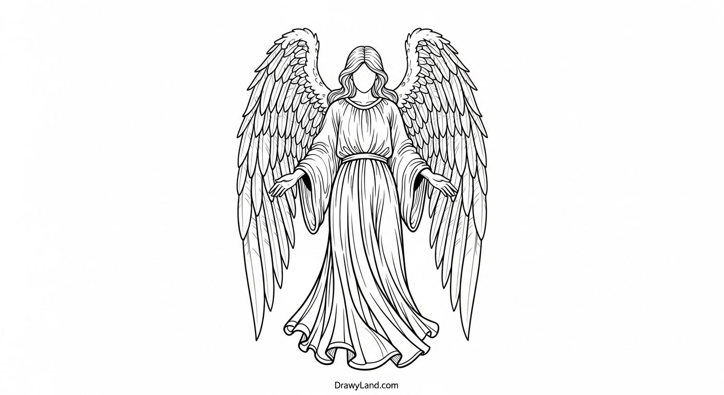 Free Printable Angel Coloring Pages free printable angel coloring page for download