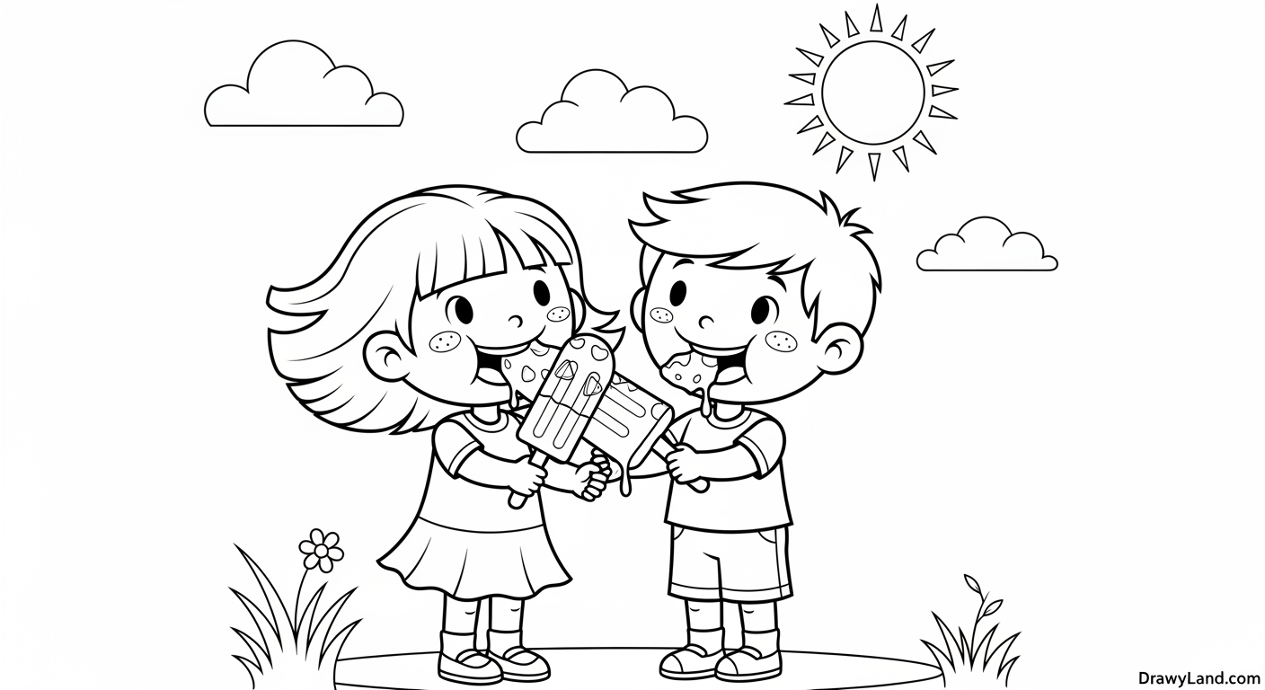 Free Printable August Coloring Pages Simple august color page calendar design