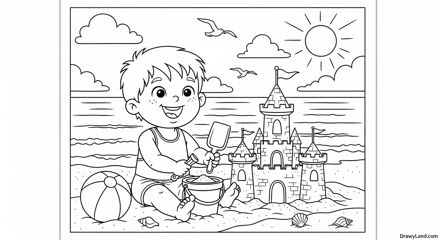 Free Printable August Coloring Pages Hello August color page with sunflowers