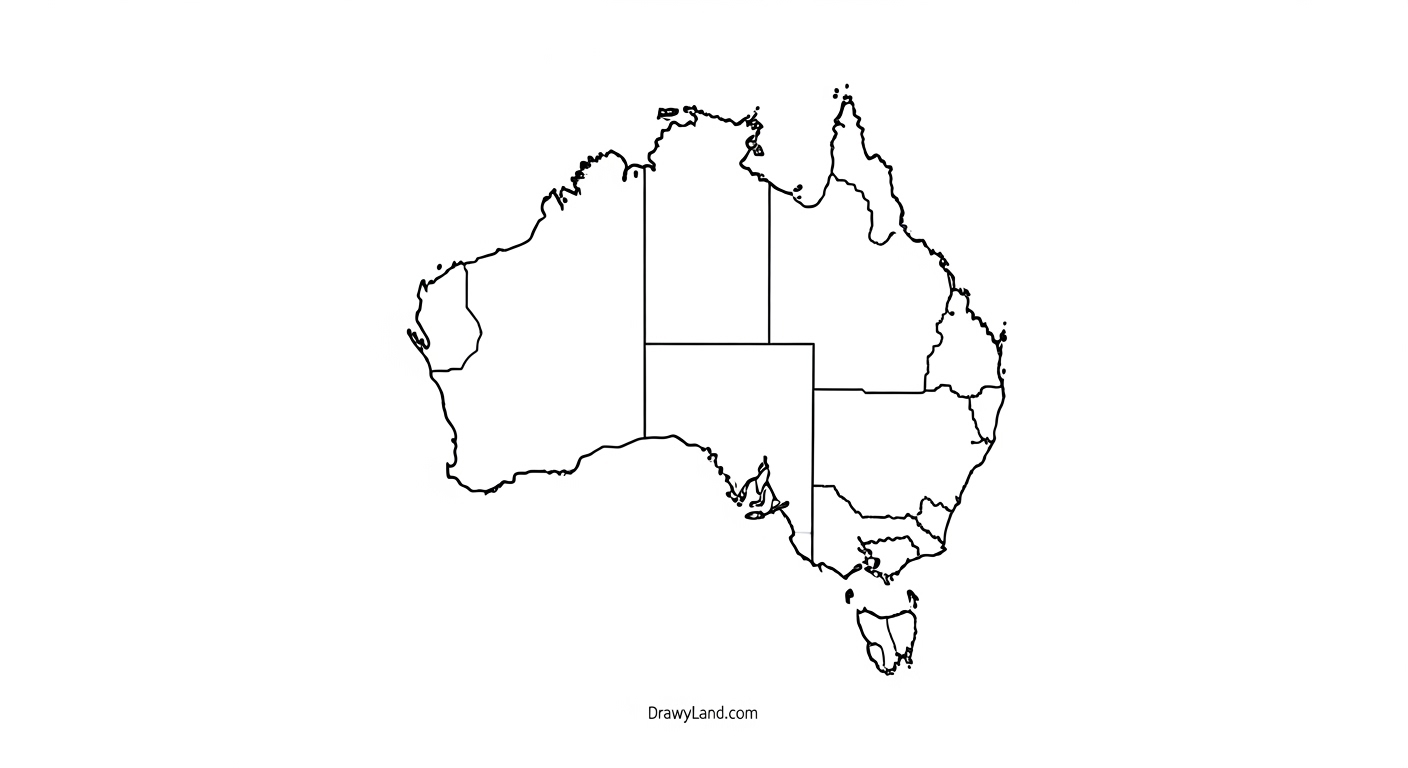 Free Printable Australia Coloring Pages Australian fauna and flora coloring sheet for preschool