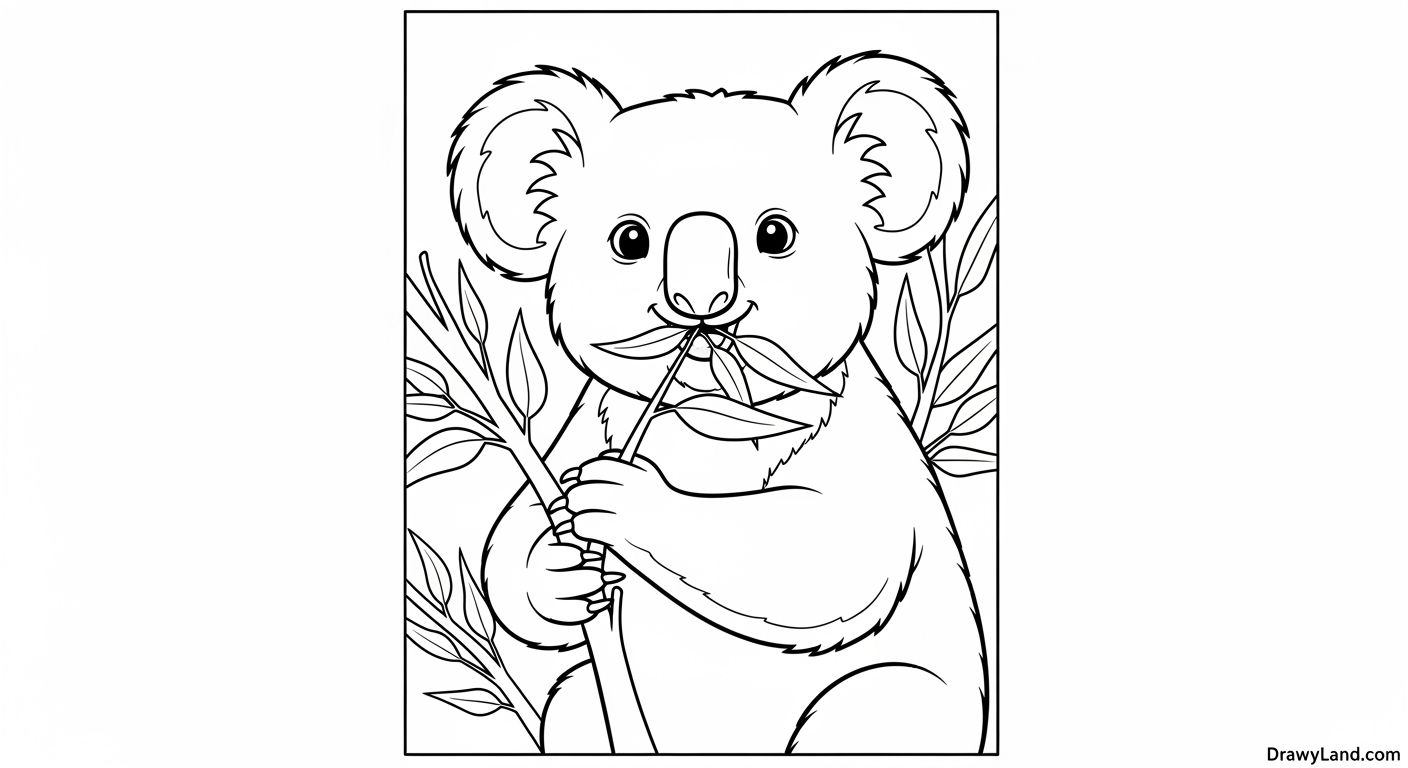 Free Printable Australia Coloring Pages Printable Australia coloring pages featuring a koala and kangaroo