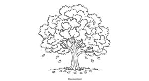autumn tree coloring pages 7