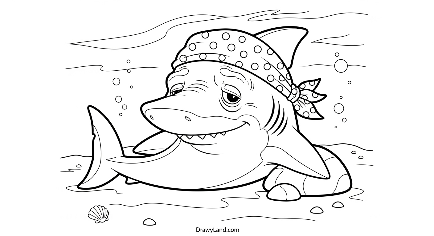 Awesome & Free Printable Baby Shark Coloring Page Easy baby shark coloring page for toddlers