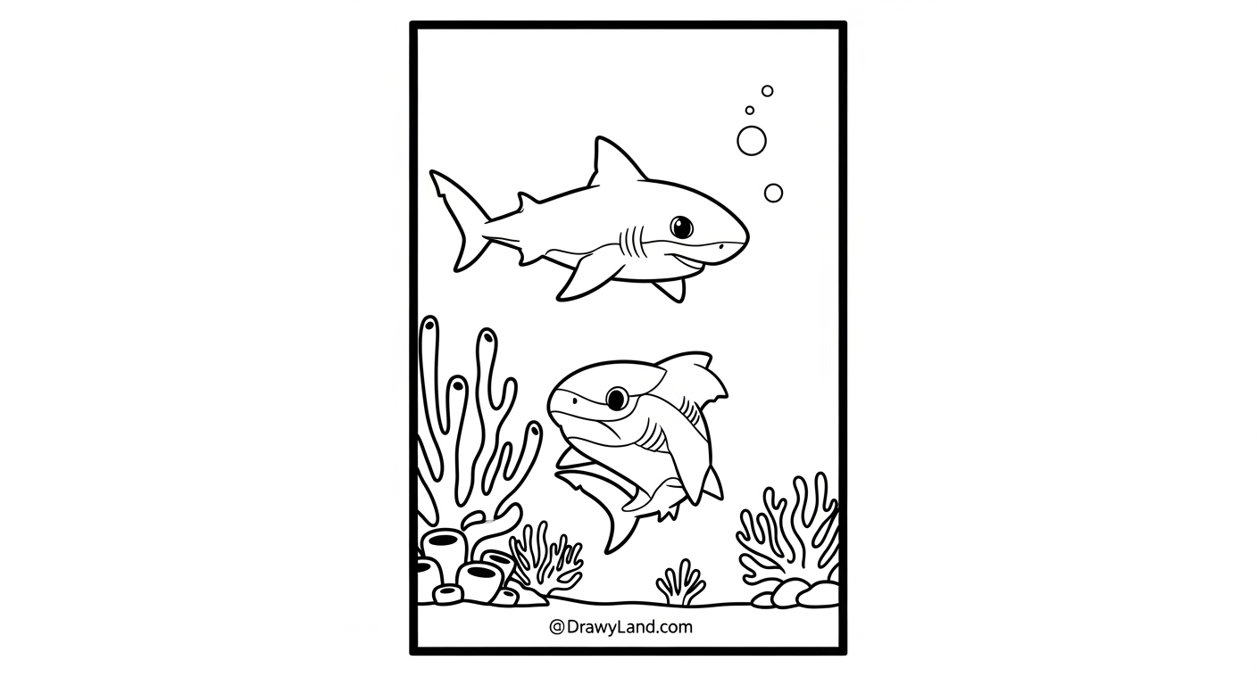 Awesome & Free Printable Baby Shark Coloring Page Pinkfong inspired baby shark coloring picture