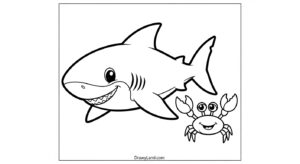 Awesome & Free Printable Baby Shark Coloring Page baby shark coloring page 7