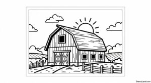 Free Printable Barn Coloring Pages for Kids barn coloring pages 7