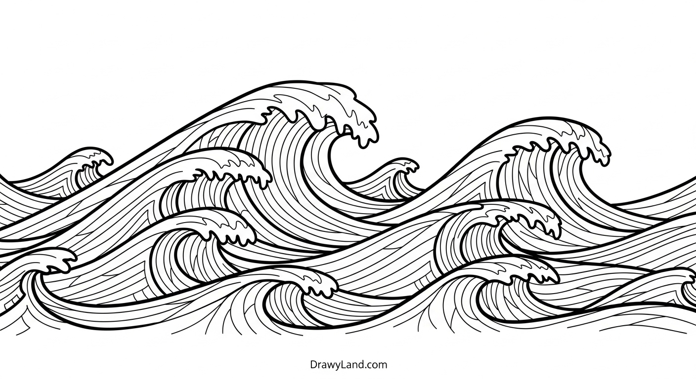Free Printable Beach Coloring Pages for Kids ocean life coloring printable with seashells and starfish
