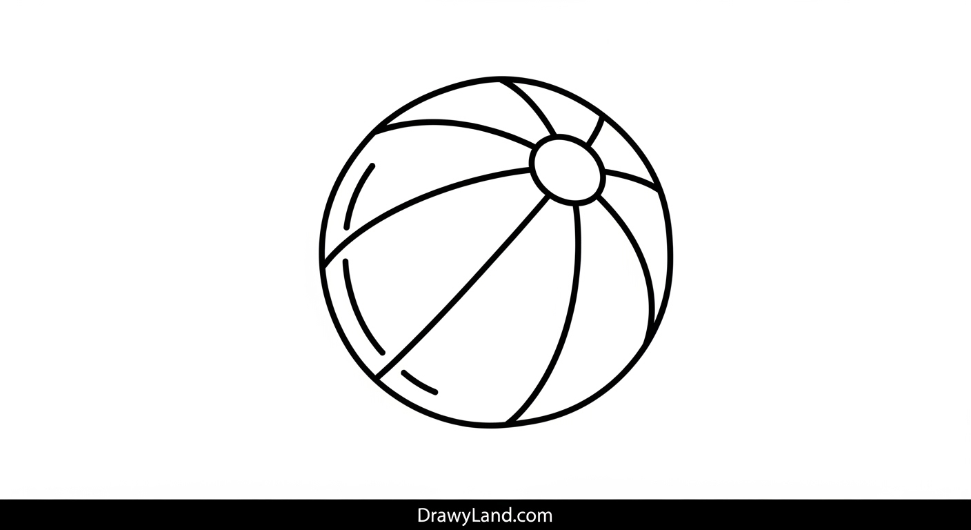 Free Printable Beach Coloring Pages for Kids beach ball and shovel coloring sheet for summer