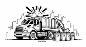 Free Printable Bin Lorry Coloring Pages bin lorry coloring pages 7