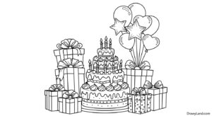Free Printable Birthday Cake Color Sheet for Kids birthday cake color sheet 7