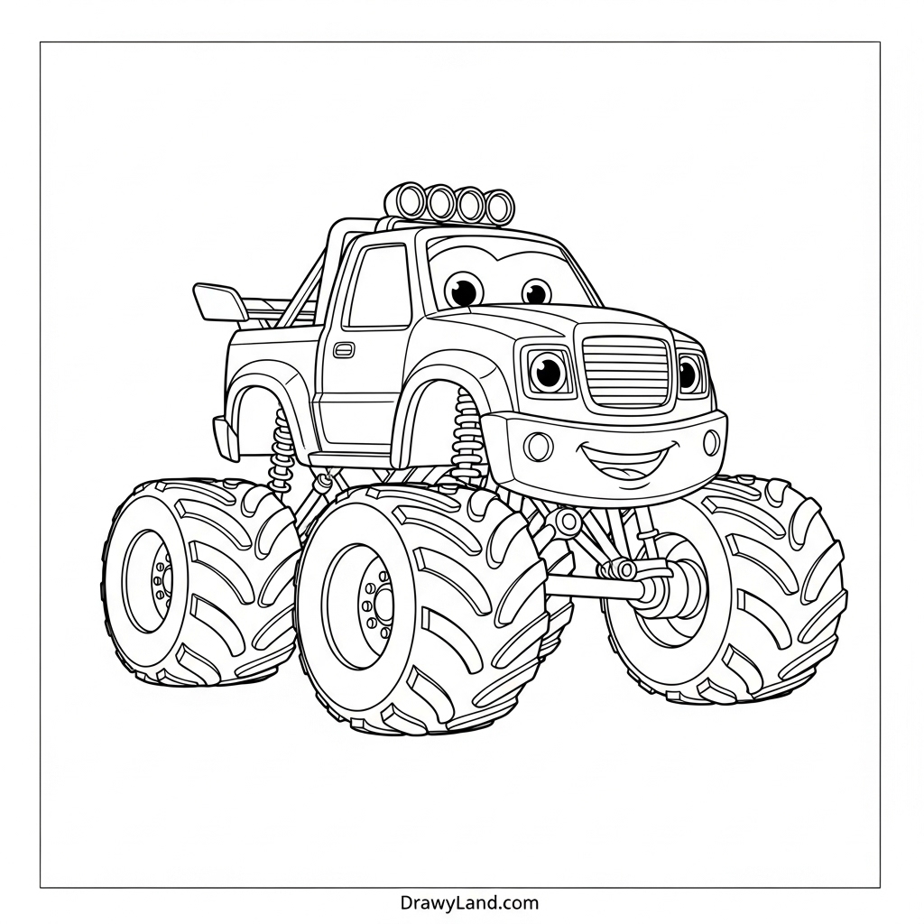 Blippi waving on a free printable color sheet