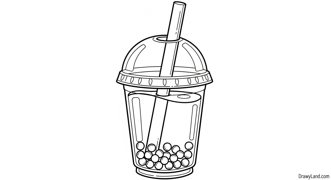 Free Printable Boba Coloring Pages for Kids adorable cat boba coloring page printable