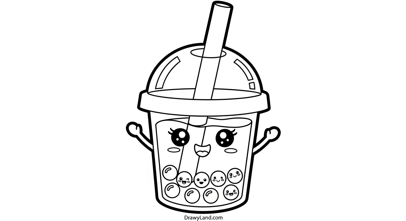 Free Printable Boba Coloring Pages for Kids free boba tea drink coloring page pdf download