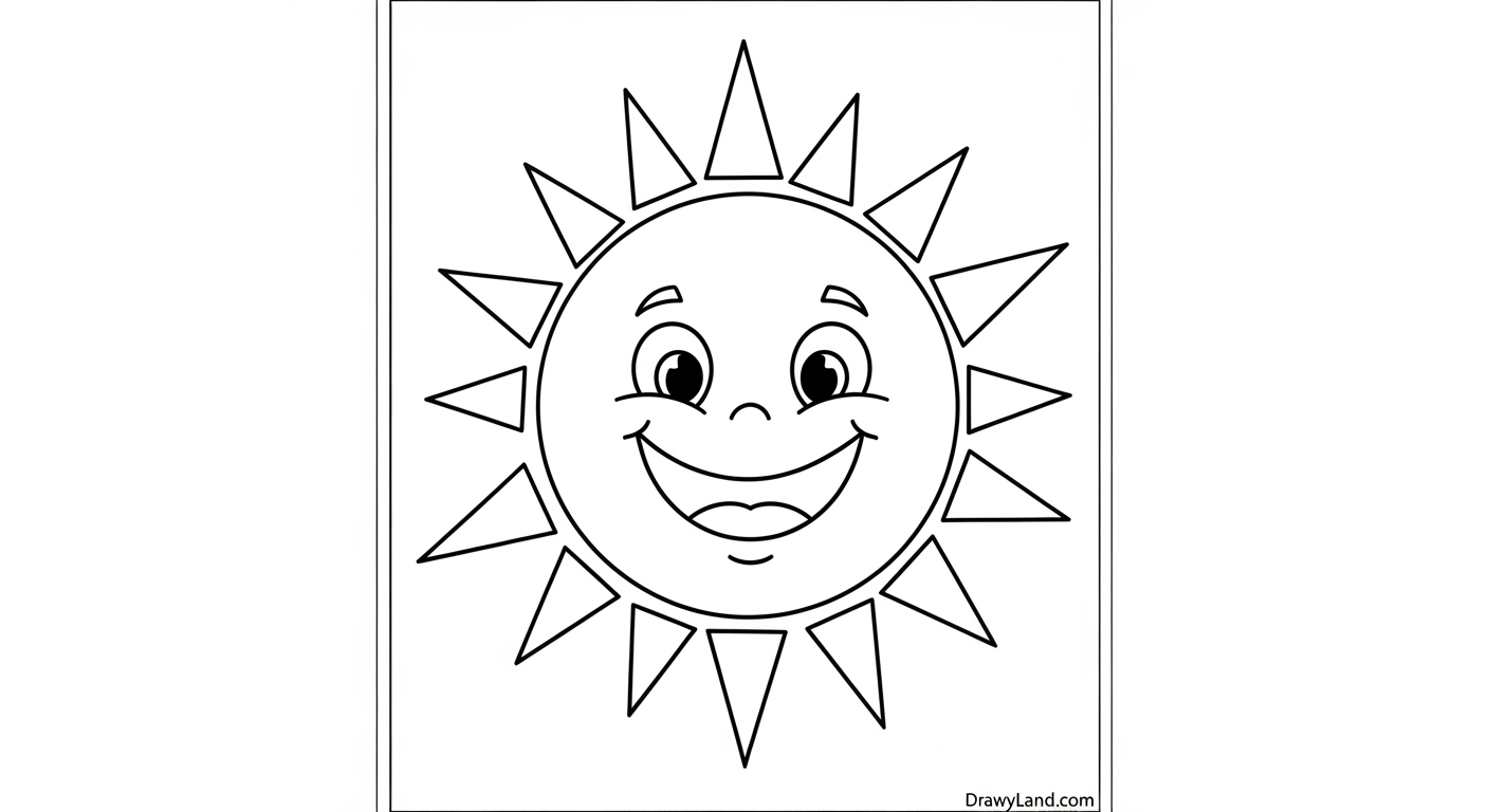 Free Printable Bold and Easy Coloring Pages A simple coloring page for preschool featuring large basic shapes