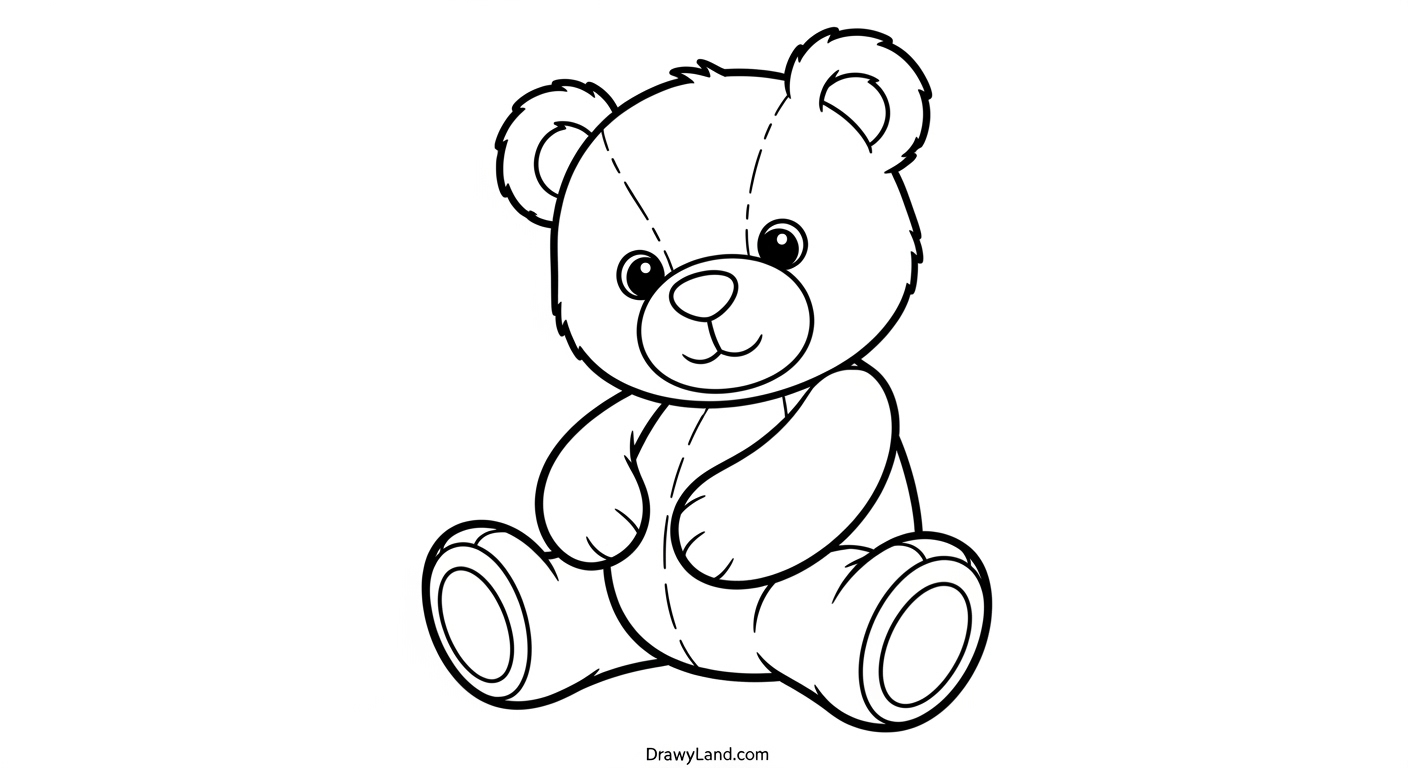 Free Printable Bold and Easy Coloring Pages A large print coloring page for kids showing a smiling cartoon car