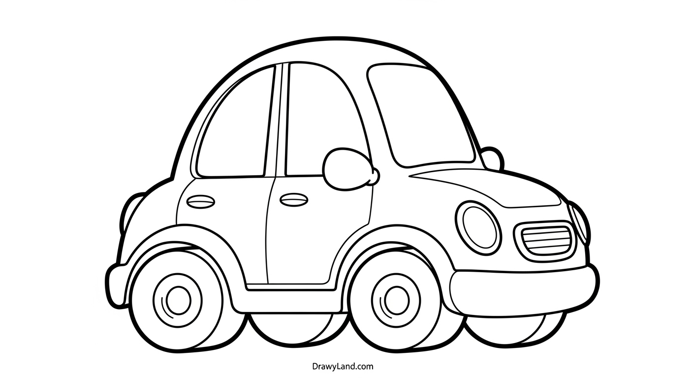 Free Printable Bold and Easy Coloring Pages An easy first coloring page for 2 year olds of a simple flower with thick lines