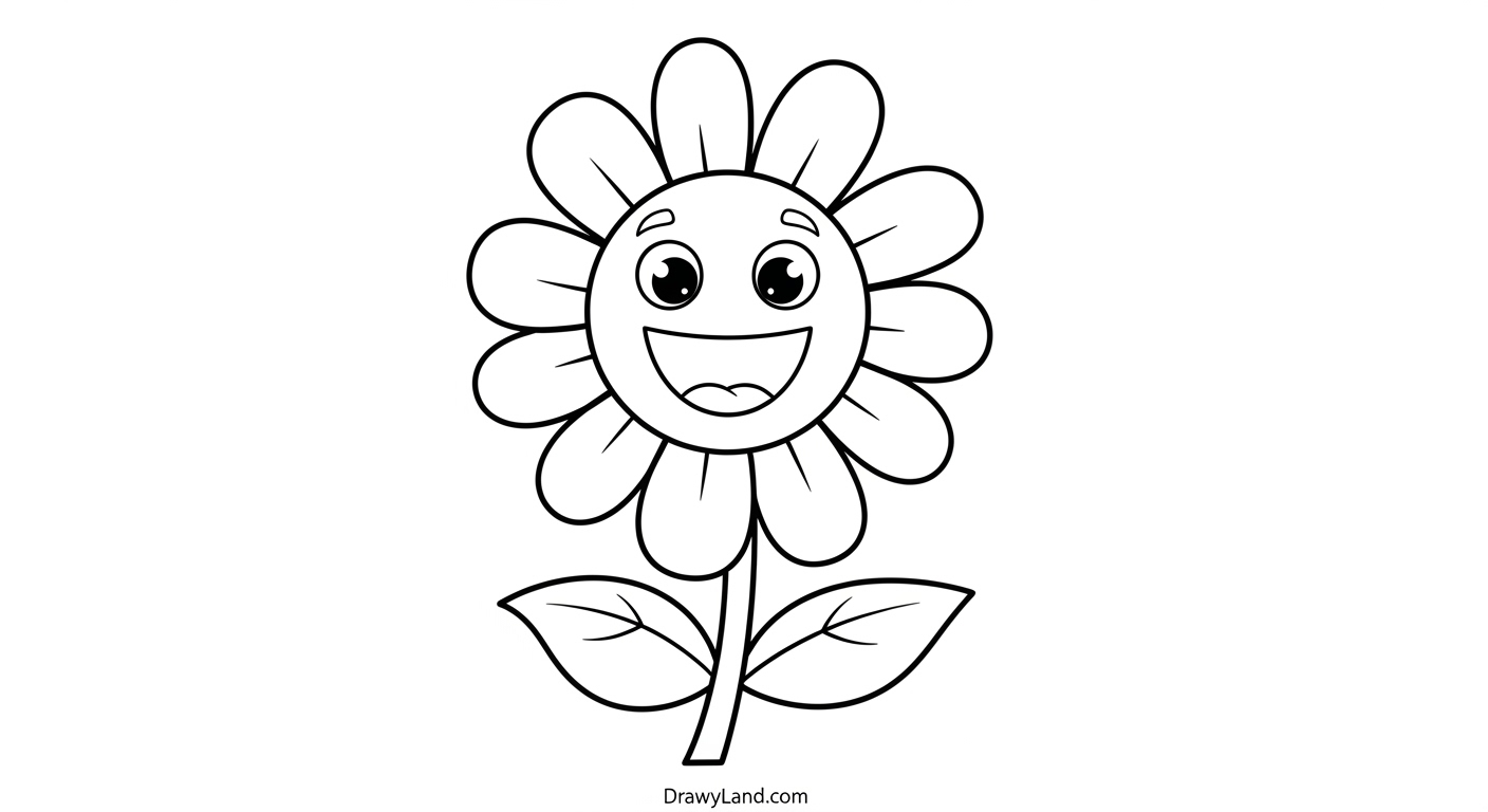 Free Printable Bold and Easy Coloring Pages A bold and easy animal coloring page of a happy dinosaur