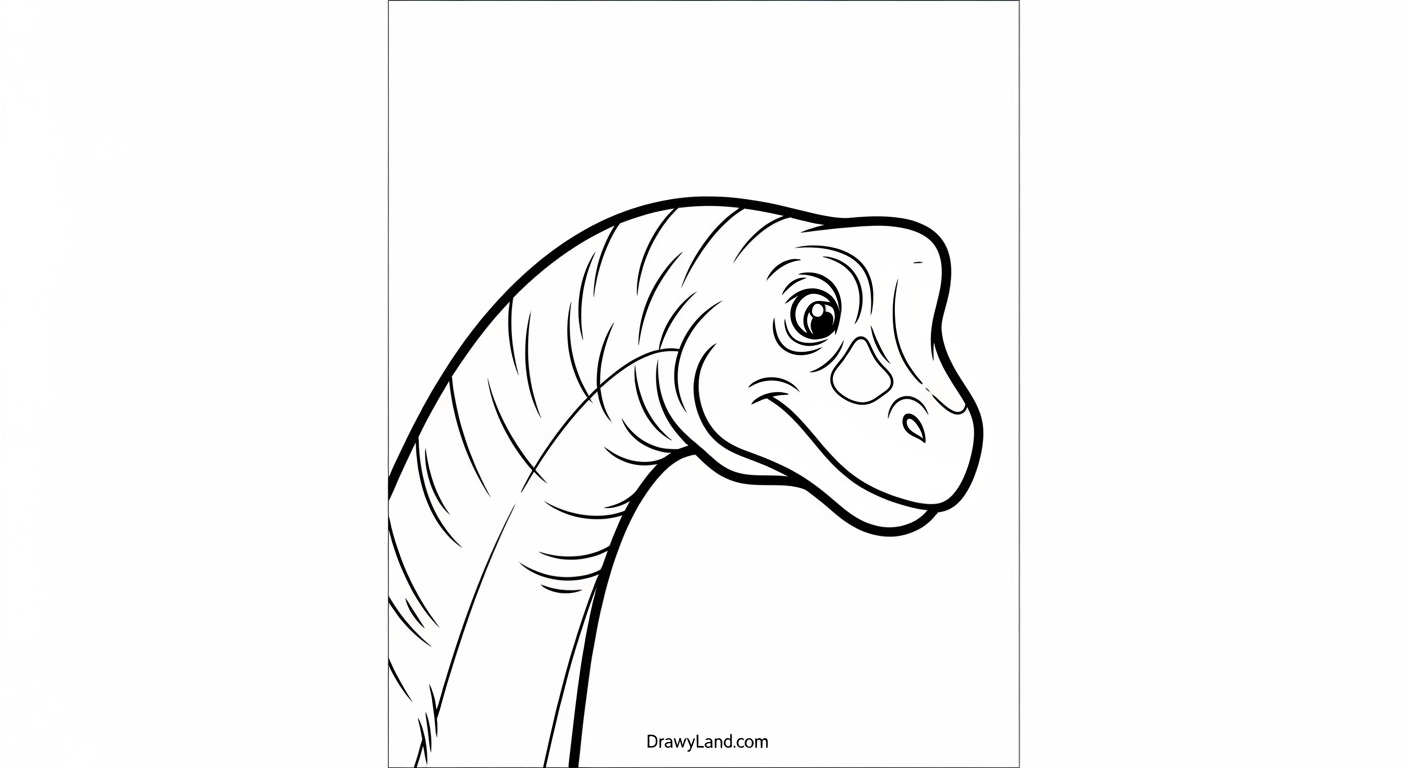 Free Printable Brachiosaurus Coloring Page for Kids Coloring sheet of brachiosaurus with a long neck