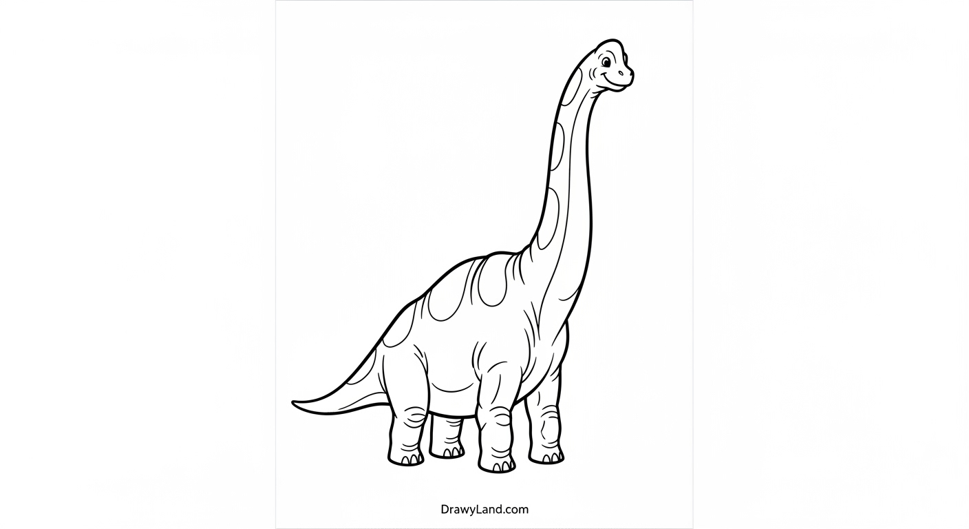 Free Printable Brachiosaurus Coloring Page for Kids Realistic brachiosaurus coloring page pdf printable