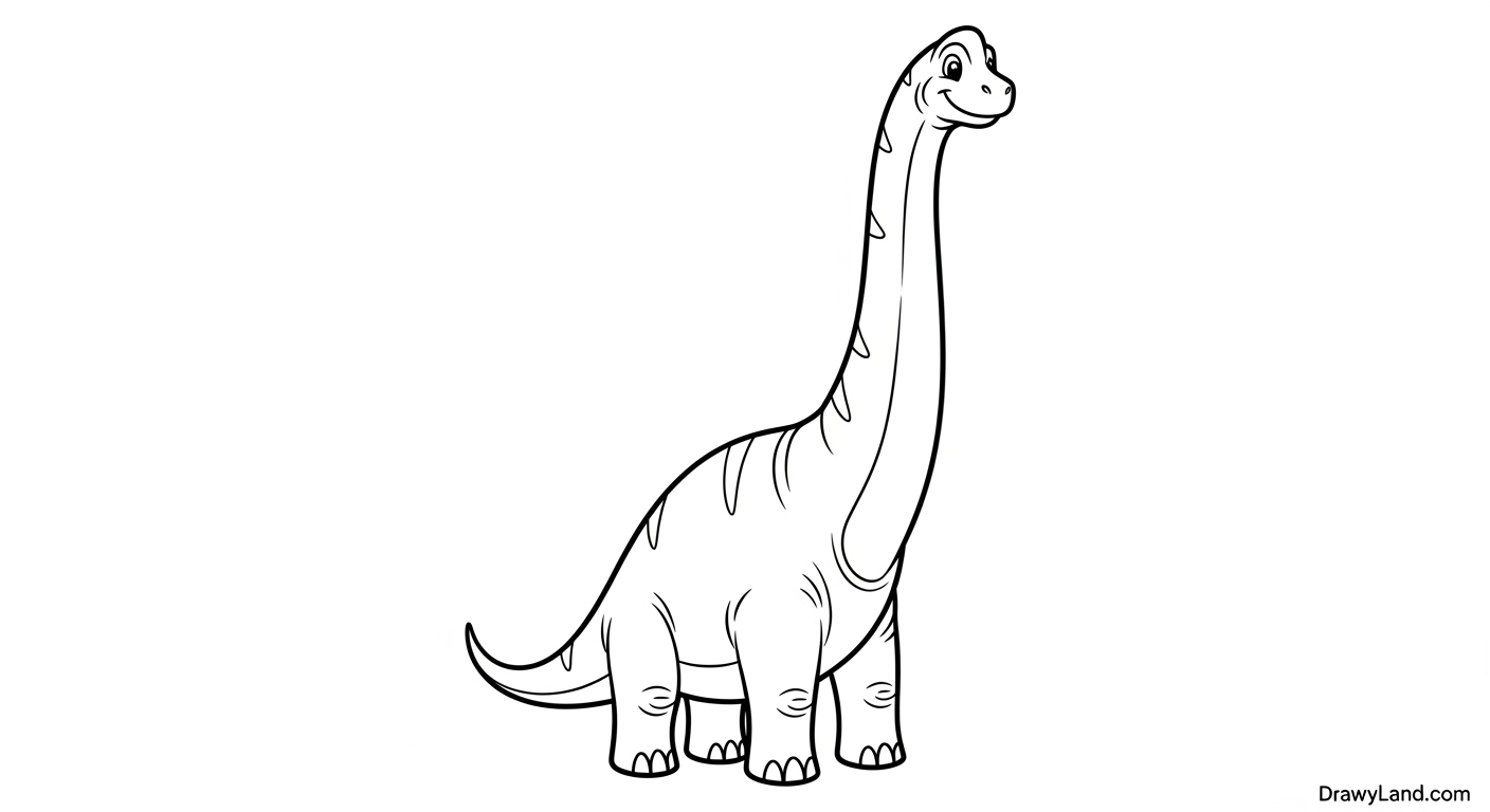 Free Printable Brachiosaurus Coloring Page for Kids Friendly brachiosaurus coloring page for kids