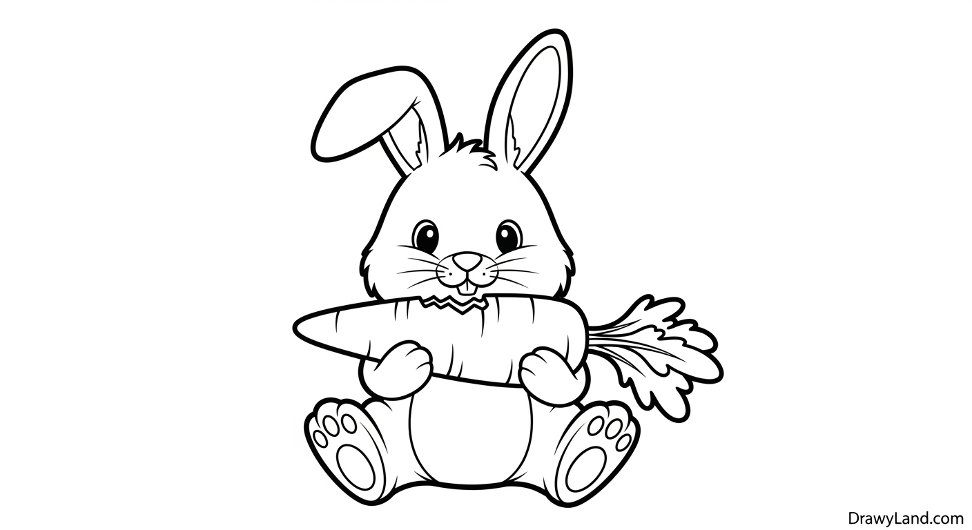 cartoon bunny coloring pages for preschool