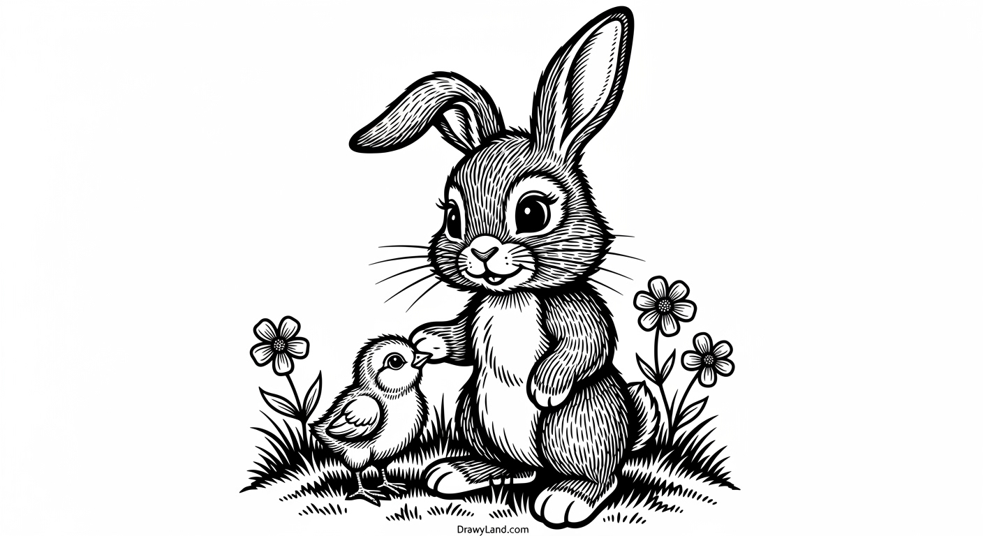 Cute Bunny Printables for Easter: Free Coloring Pages Easy easter bunny pictures to print for toddlers
