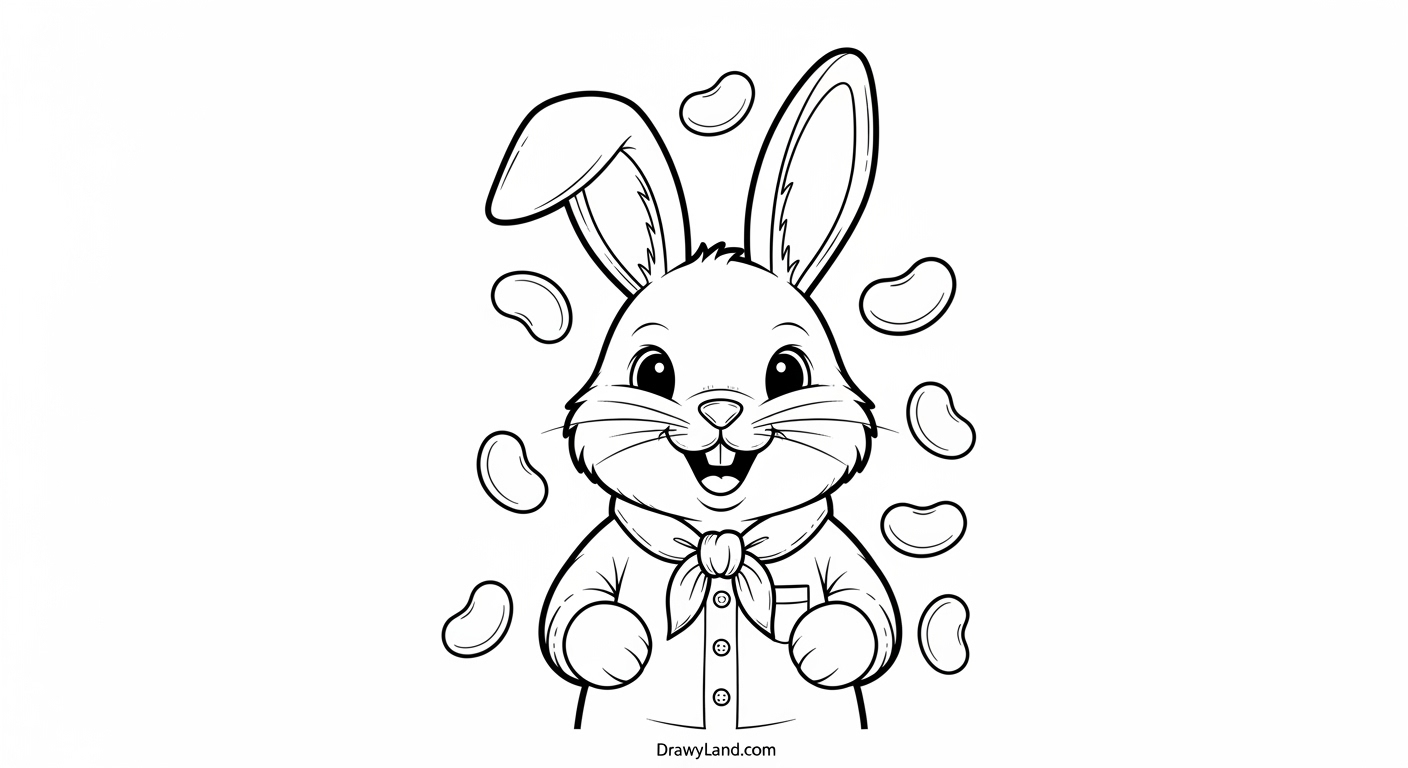 Cute Bunny Printables for Easter: Free Coloring Pages Adorable bunny printables for easter with chicks