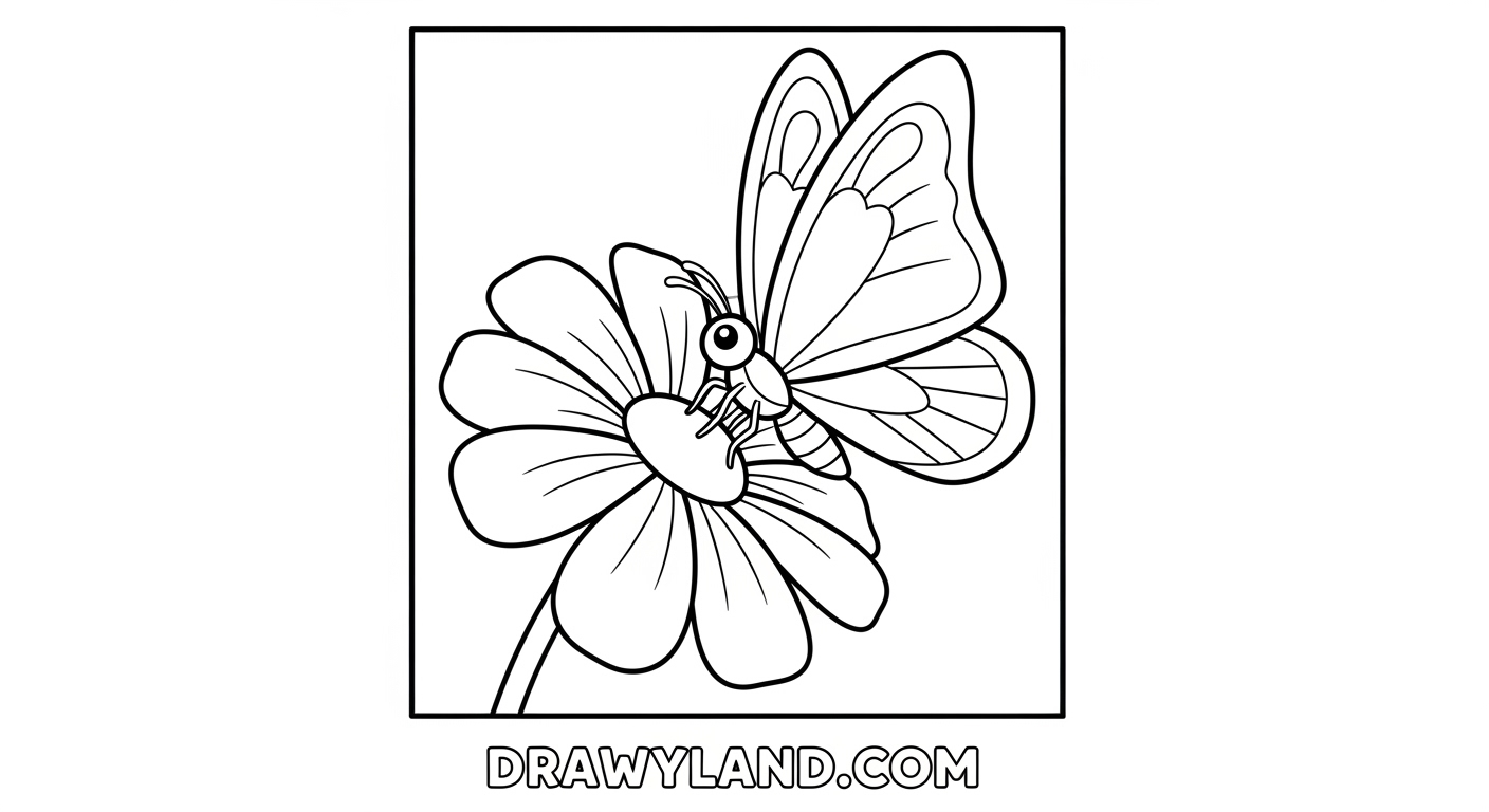 Beautiful Butterfly Coloring Printable Pages (Free Download) simple swallowtail butterfly outline drawing