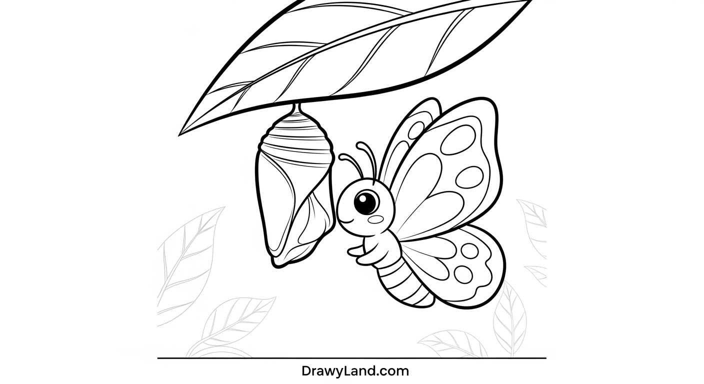 Beautiful Butterfly Coloring Printable Pages (Free Download) butterfly life cycle coloring sheet for learning