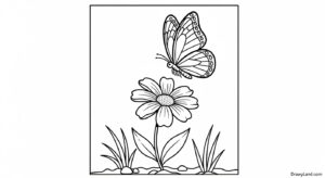 Free Printable Butterfly Flower Coloring Pages butterfly flower coloring pages 7