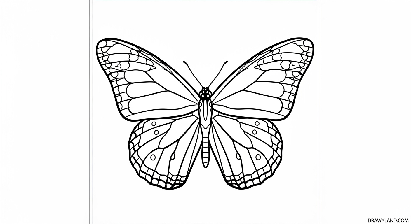 Free Printable Butterfly Coloring Pages for Kids realistic monarch butterfly for coloring sheet