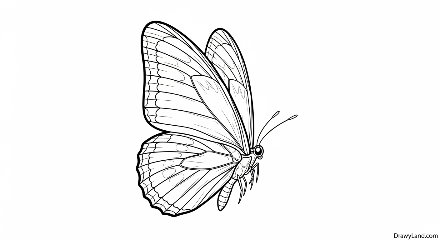 Free Printable Butterfly Coloring Pages for Kids collection of insect coloring pages featuring a butterfly