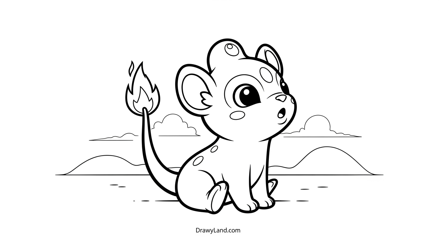 Free Printable Charmander Pokémon Coloring Pages Charizard evolution from Charmander coloring sheet