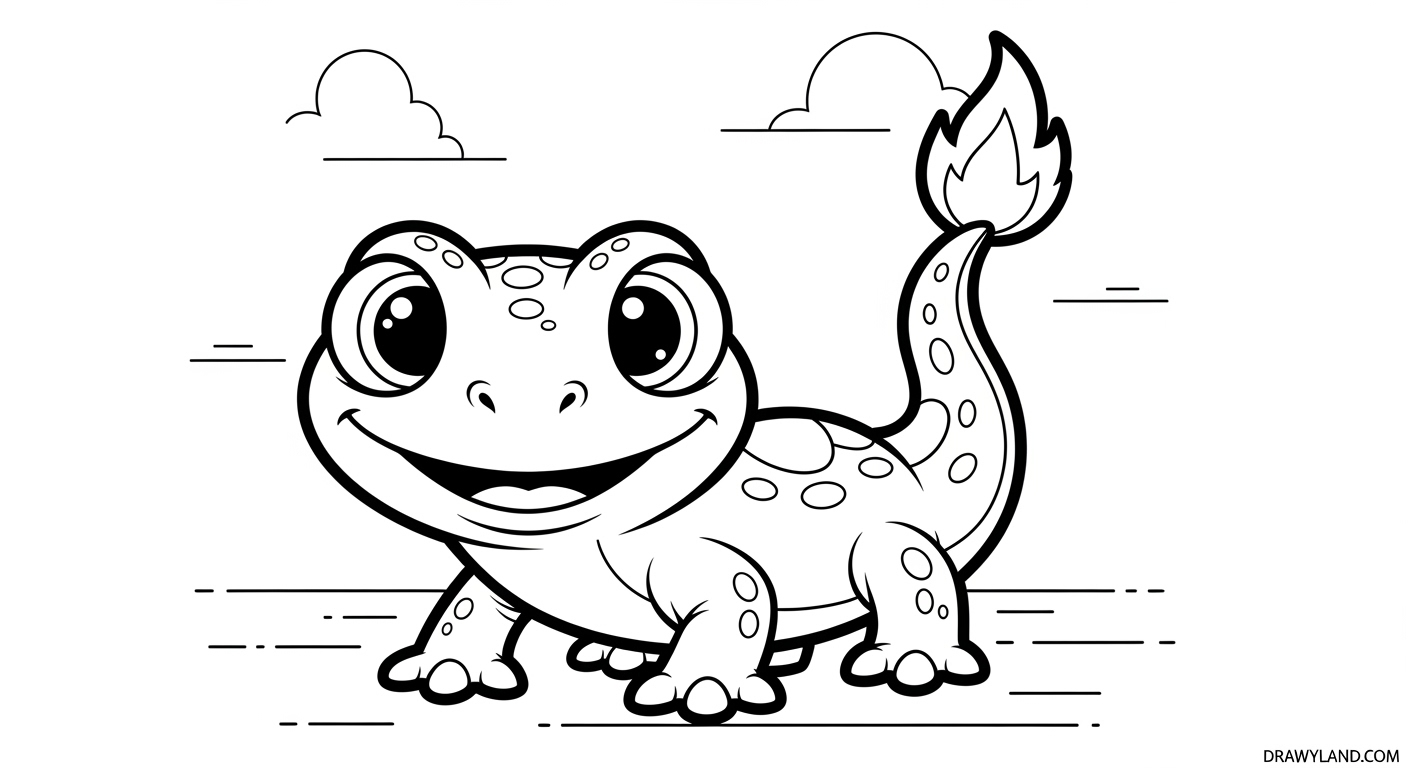 Free Printable Charmander Pokémon Coloring Pages easy Charmander coloring page for toddlers to print