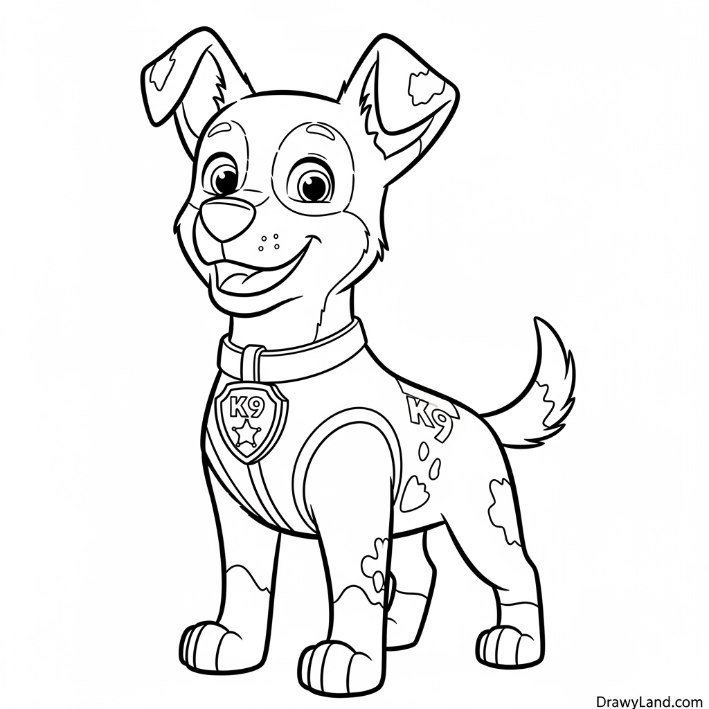 Free Printable PAW Patrol Chase Coloring Pages mighty pups chase coloring pages free printable