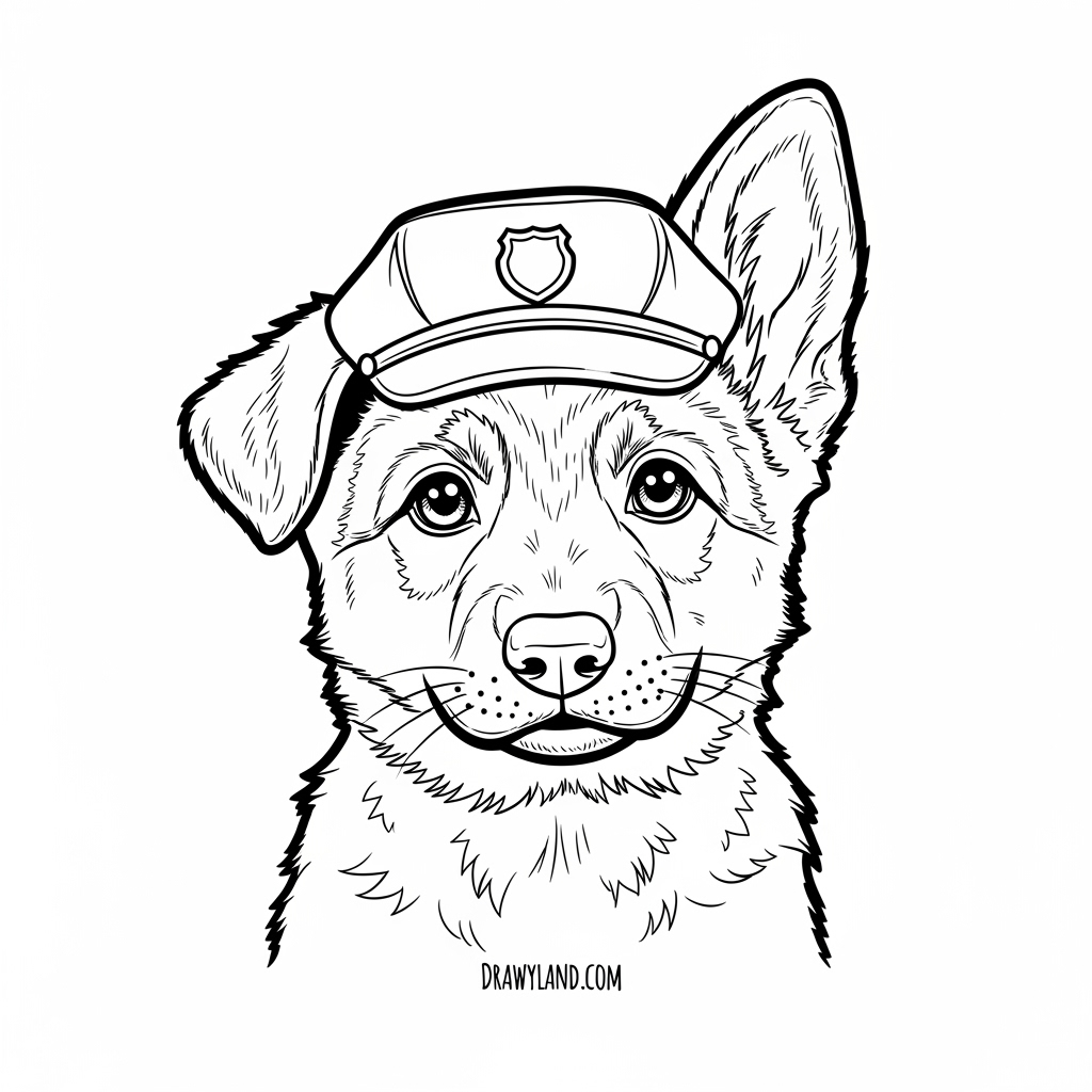 Free Printable PAW Patrol Chase Coloring Pages chase and marshall coloring pages to print