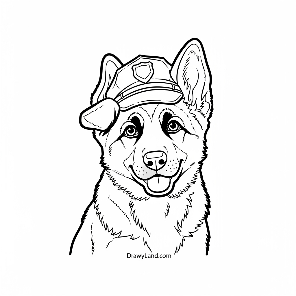 Free Printable PAW Patrol Chase Coloring Pages printable chase coloring pages for kids