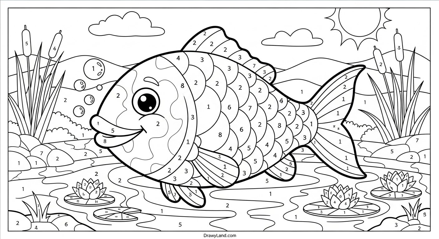 Free Printable Color by Number Pages for Kids toddler-friendly color by number adults printables page with a sun
