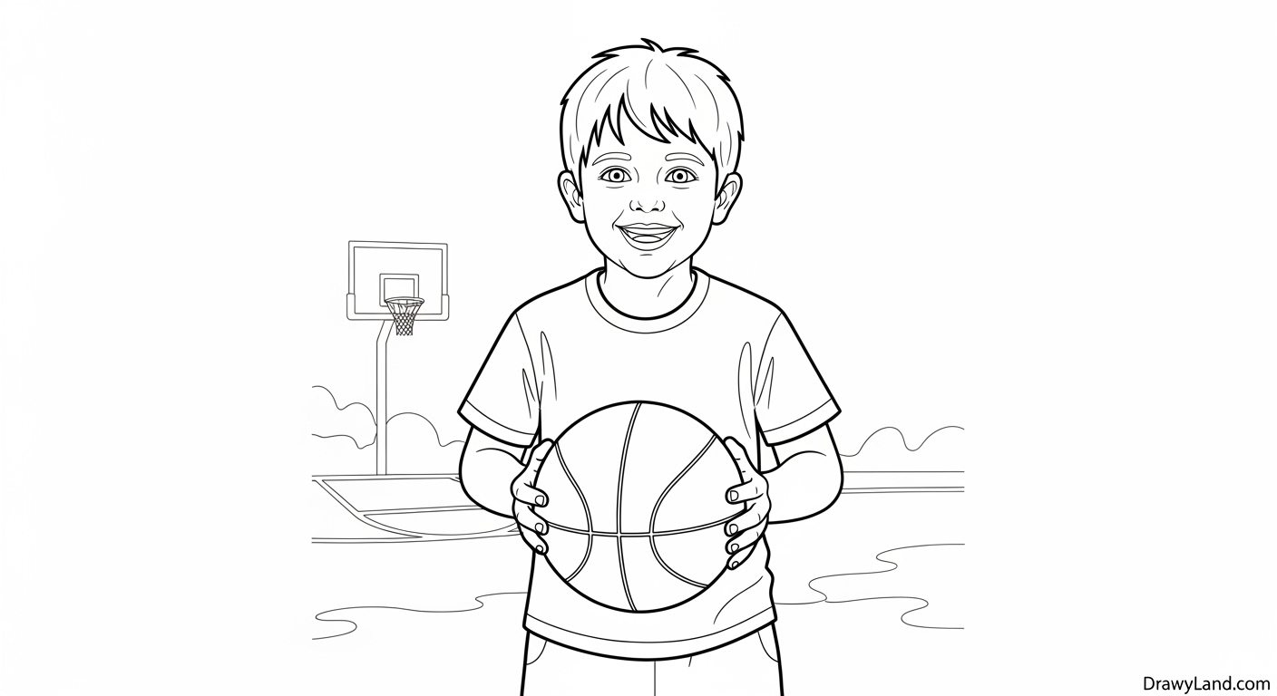 Free Printable Basketball Coloring Pages basketball hoop coloring pages for a fun art project