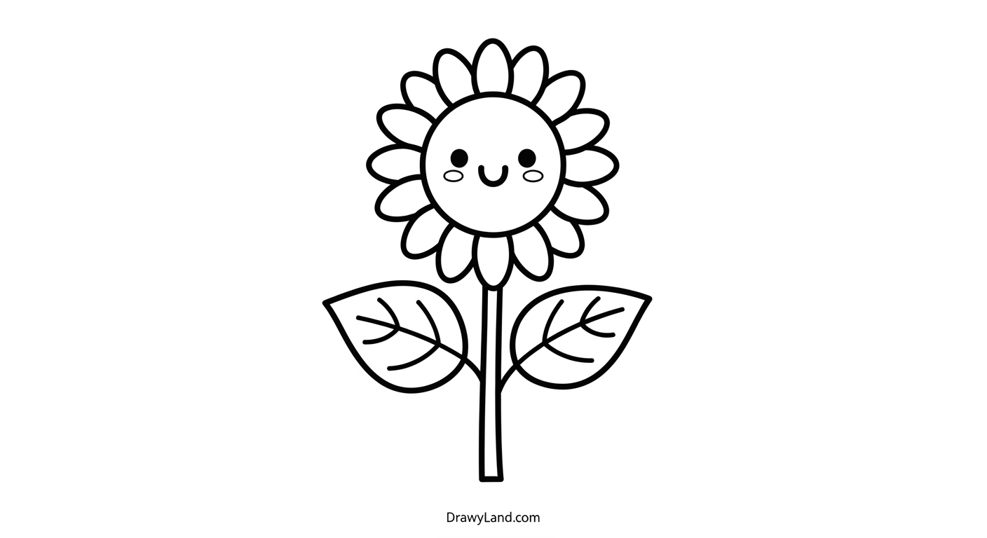 Free Printable Color Pictures of Flowers for Kids Bright sunflower color pictures of flowers printable
