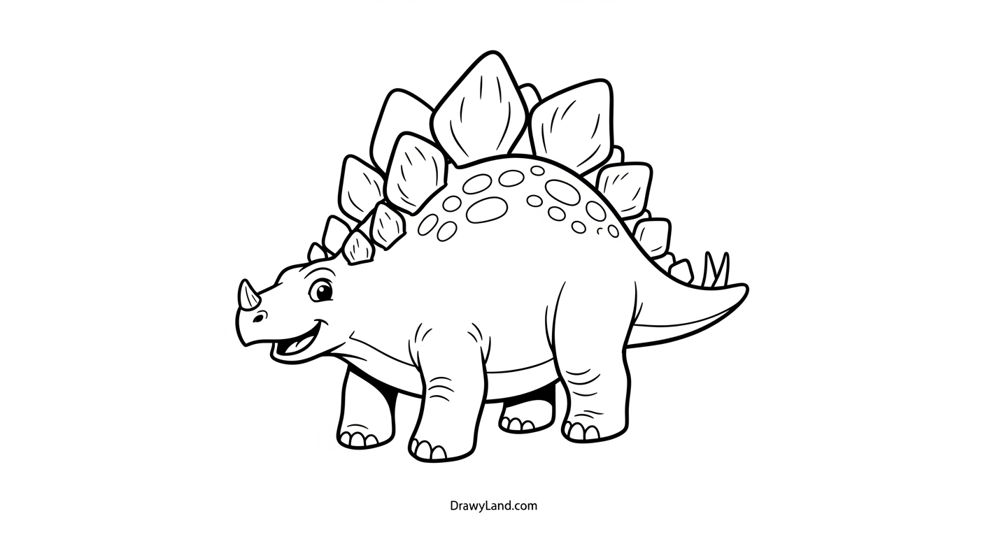 Free Printable Dinosaur Coloring Book Pages Printable dinosaur pictures for kids featuring a friendly Triceratops