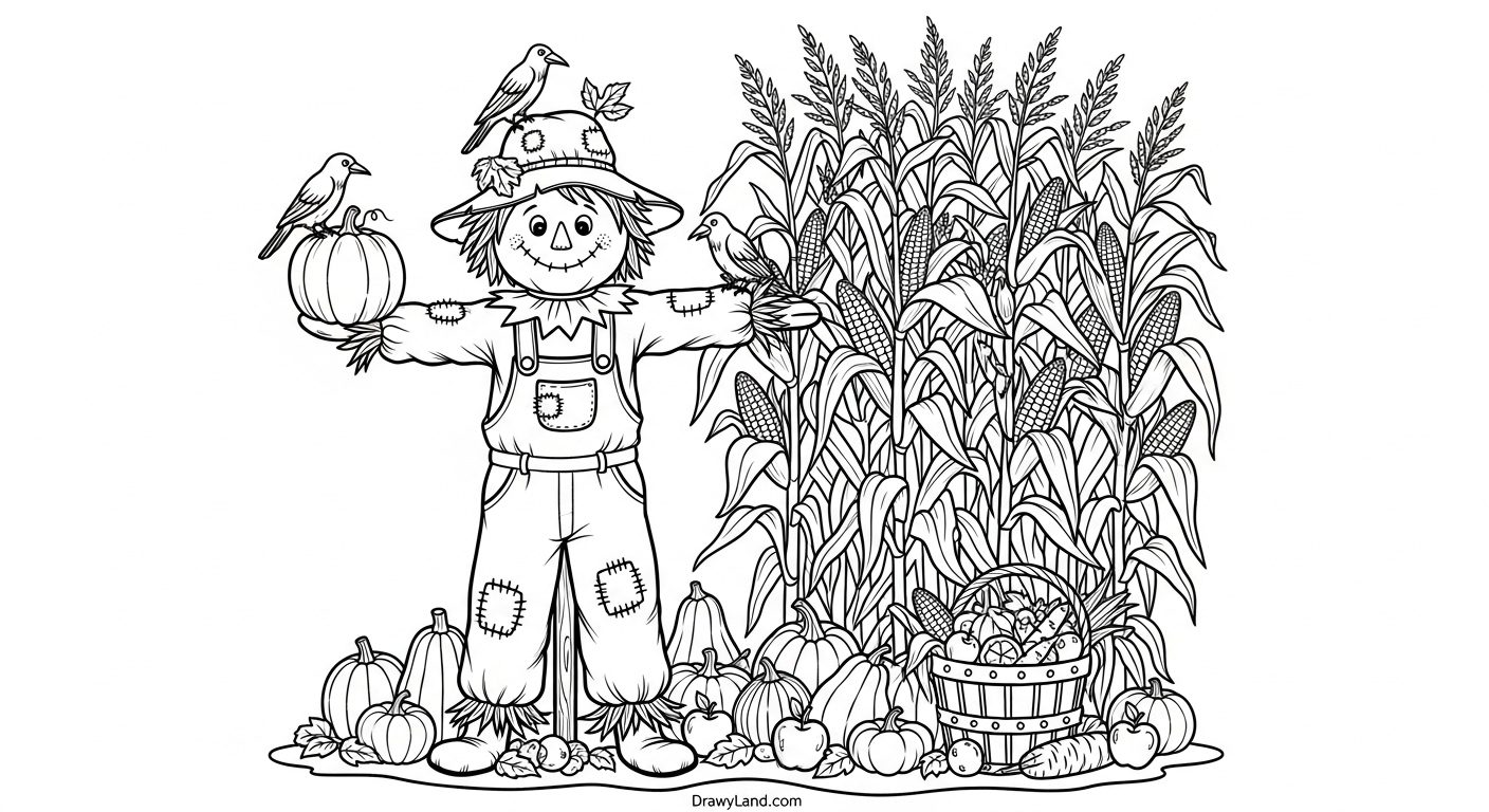 Free Printable Harvest Coloring Pages for Kids Farm tractor and barn harvest coloring page for kids