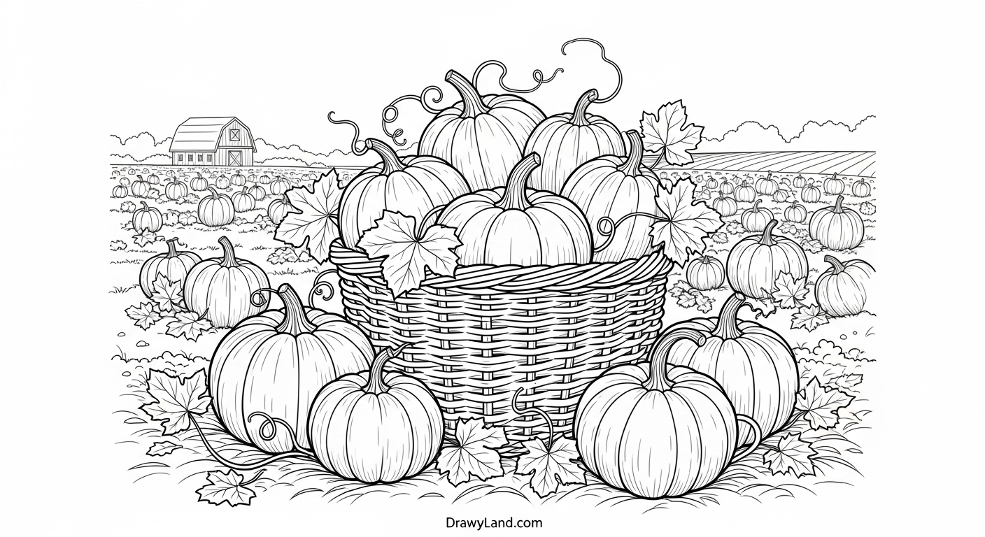 Free Printable Harvest Coloring Pages for Kids Fall harvest coloring pages used for autumn crafts
