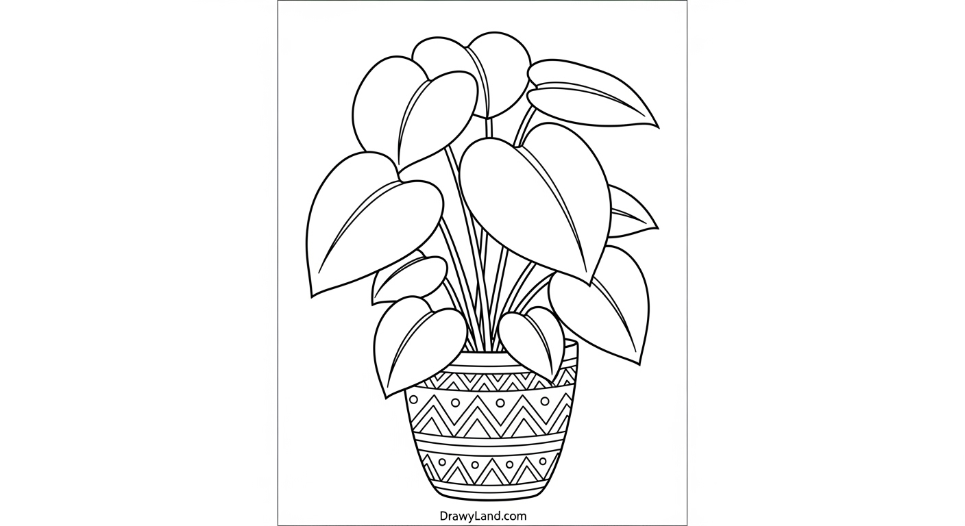 Free Printable Plant Coloring Pages for Kids Easy plant coloring pages for preschoolers